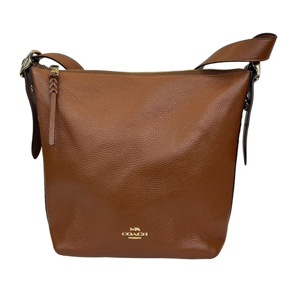 Coach Val Duffle With Refined Pebble Leather In Redwood Retail $398 NWOT - Picture 1 of 15